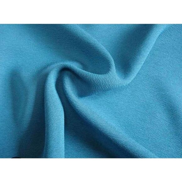 Fabric, Aqua Polyester Crepe, 45" x 5 yds - Picture 1 of 3